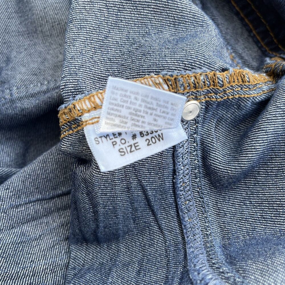 A.N.A. Womens Capri Jeans Size 20W Dark Wash Denim Cuffed Cropped Casual Stretch - Picture 6 of 7